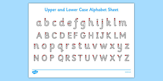 Upper and Lower Case Letters Activity Sheet, worksheet