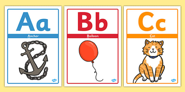 Alphabet Picture Display Posters - Alphabet freize, display
