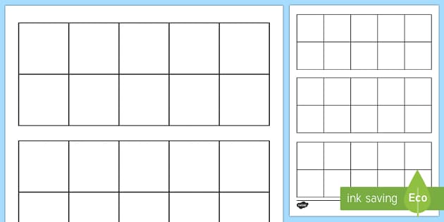 Blank Ten Frame Activity Sheet - Ten frame, place value, number