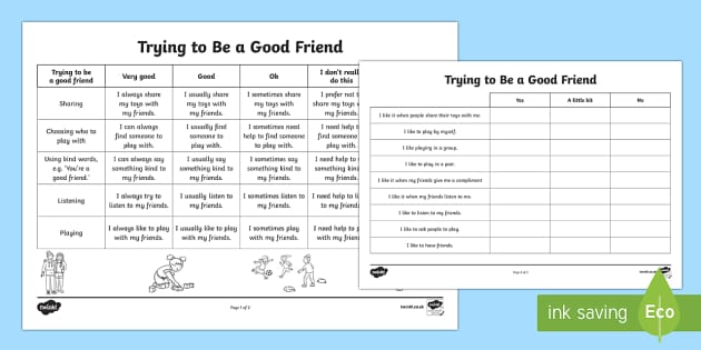 Am I a Good Friend Quiz Sheet - quiz sheet, quiz, friendship