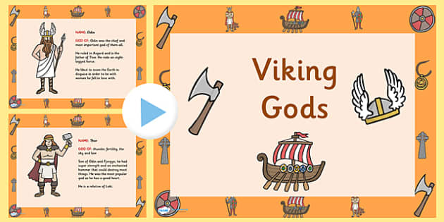 Viking Gods PowerPoint and Worksheet - the vikings, viking gods