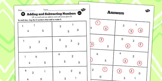 number-facts-to-20-find-pairs-to-5-worksheet-number-facts-5