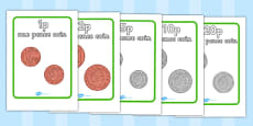 British (UK) Money Coins And Notes Display Posters KS1 - Money