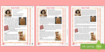 Anne Frank Biography Key Stage 2 | ks2 history primary resources ks2 history vikings page 1 Anne Frank Biography Key Stage 2 | ks2 history primary resources ks2 history vikings page 1