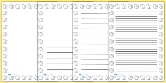 Lined writing paper with borders   rleap.info