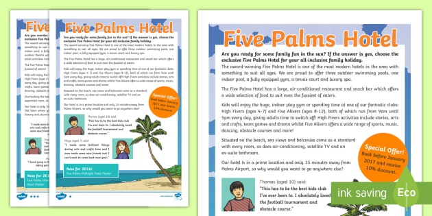 Advertisement writing sample