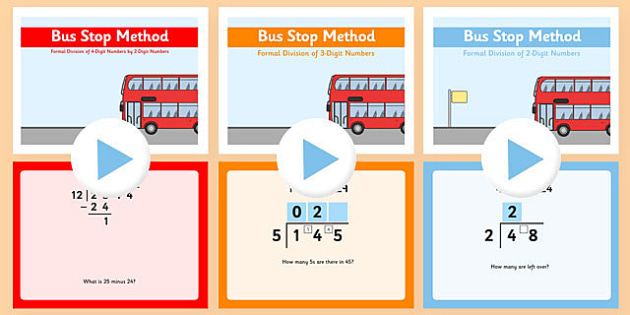 Formal Division Bus Stop Method PowerPoint Pack - formal