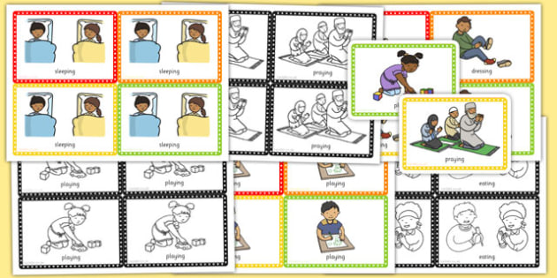 ramadan sunrise and sunset activity picture cards ramadan