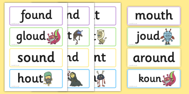 Phase 5 u0026#39;ouu0026#39; Flashcards Real and Nonsense Words - phase 5