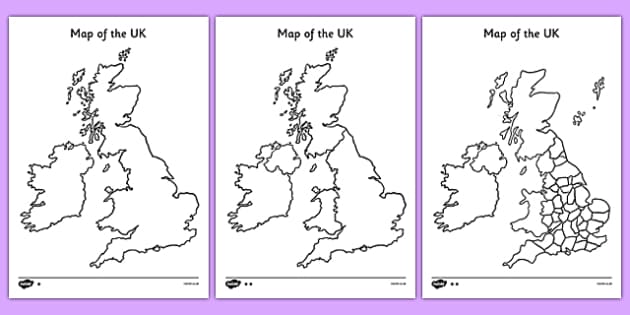 Blank UK Map - blank, uk, map, uk map, britain, islands, blank
