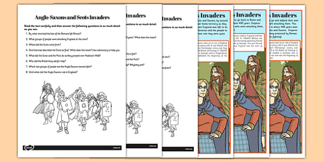 Anglo-Saxon and Scots Invaders Differentiated Reading