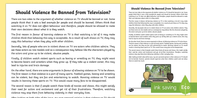should television be banned from children Television and children why and to what extent should parents control their children’s tv watching there is certainly nothing inherently wrong with tv. should television be banned from children Television and children why and to what extent should parents control their children’s tv watching there is certainly nothing inherently wrong with tv.