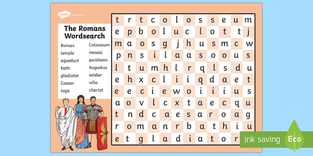 The Romans Wordsearch - romans, roman, history, history games