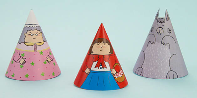 Little Red Riding Hood Cone Characters - little red riding hood