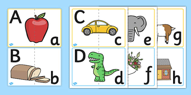 Upper and Lower CaseLetter Matching activity - letters