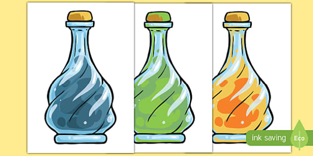 Potion bottle writing template