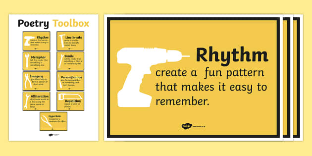 Poetry Tools Poster Pack - poetry tools, poster, pack, display