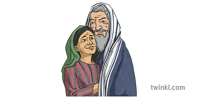 Elizabeth And Zechariah Illustration Twinkl