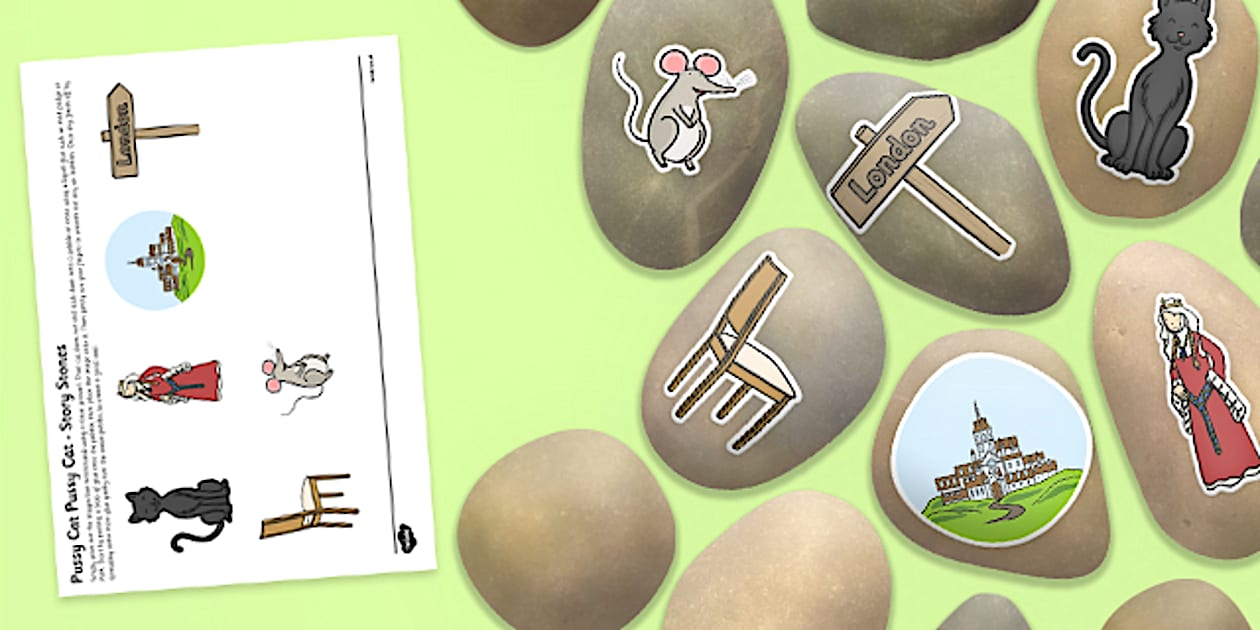 Pussy Cat Pussy Cat Story Stones Image Cut Outs Twinkl