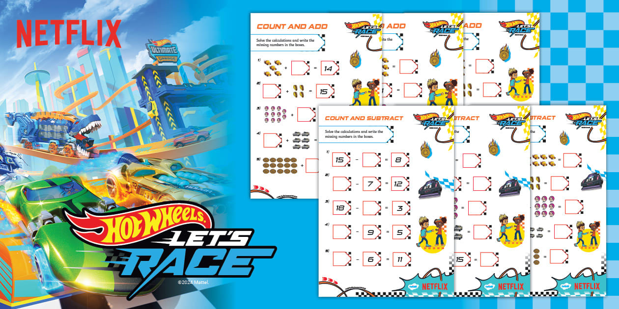Hot Wheels Count And Add Subtract To Teacher Made