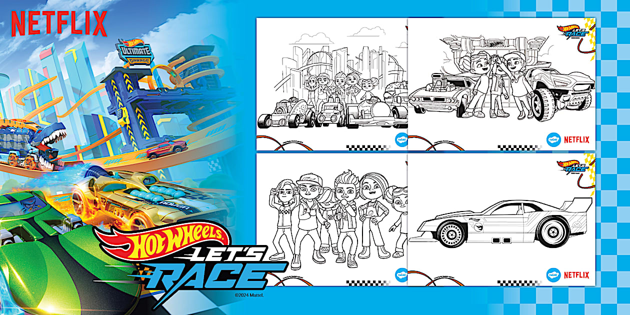 Hot Wheels Colouring Pages Hot Wheels Lets Race Twinkl