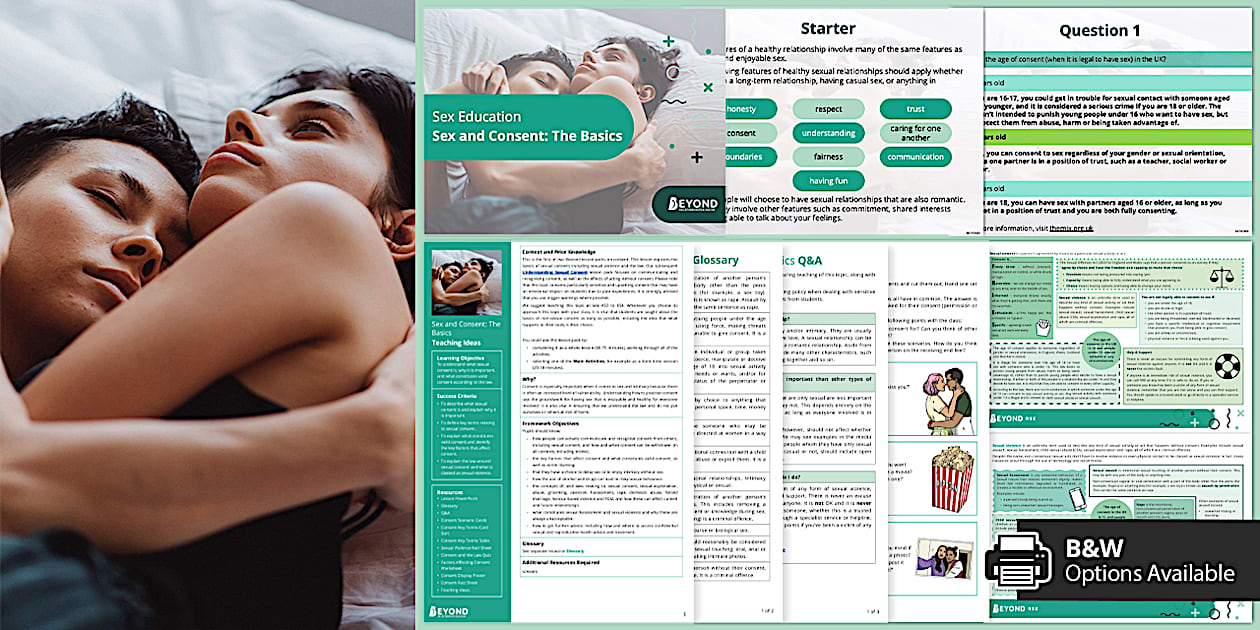 Sex And Consent The Basics Lesson Pack Teacher Made