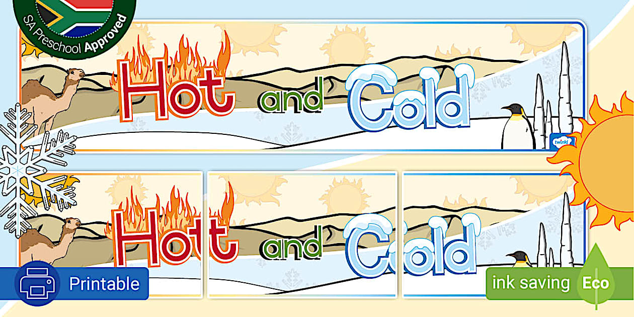 Hot And Cold Display Banner Professor Feito Twinkl