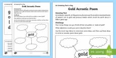 gold acrostic poem