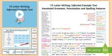 y2 letter writing: informal model/example text