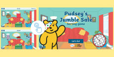 bbc children in need jumble sale sorting game