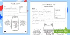 fireworks in a jar science experiment