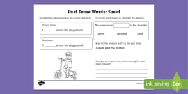 Past Tense Words Blow Worksheet Teacher Made Twinkl