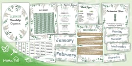 Botanical Themed Types Of Sentences Display Posters