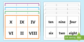 Roman Numerals Scrolls Teacher Made Twinkl