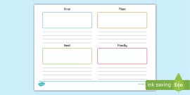 First Then Next Finally Recount Writing Frame Twinkl