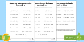 Juego De Mesa Matem Tico Suma De Decimales Teacher Made