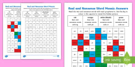 Phase 5 Colour By Phoneme Real And Nonsense Words Activity Pack