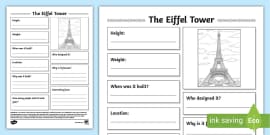 The Eiffel Tower Fact File Template Teacher Made Twinkl