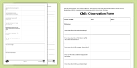 Maths Observation Sheet Printable Multi Purpose Sheets