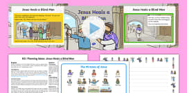 Jesus Heals A Blind Man Differentiated Sequencing Worksheet