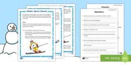 LKS2 Winter Olympics 2022 Differentiated Reading Comprehension Activity