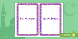 Eid Card Inserts Arabic Translation Lehrer Gemacht