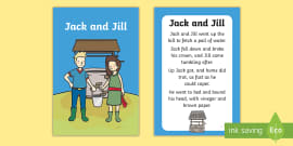 Jack And Jill Nursery Rhyme Lyrics Poster Teacher Made