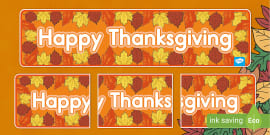 FREE Thanksgiving Display Banner Teacher Made Twinkl