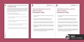 Sex Determination Worksheet Gcse Biology Beyond Twinkl