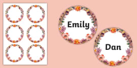 Wildflower Botanical Themed Editable Tray Labels Twinkl