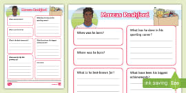 Eyfs All About Marcus Rashford Fact Files Twinkl