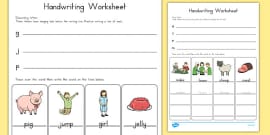 N And H Handwriting Practice Worksheet Teacher Made