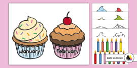 Editable Birthday Chart Set Presents Primary Resources