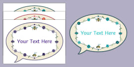 Summer Vibes Themed Editable Speech Bubble Display Twinkl